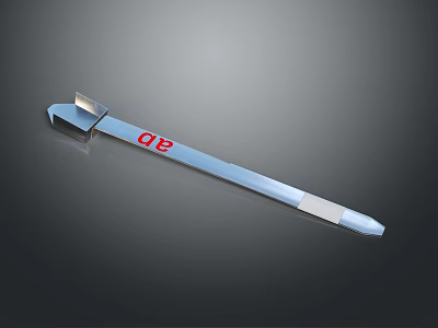 Blue Kitchen Spatula With Red Ag Lettering Metal Head And Plastic Handle 3d model