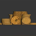 Shiny Gold Coins Stacks for Daily Use and Home Decoration Items