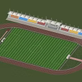 modern football stadium 3d model