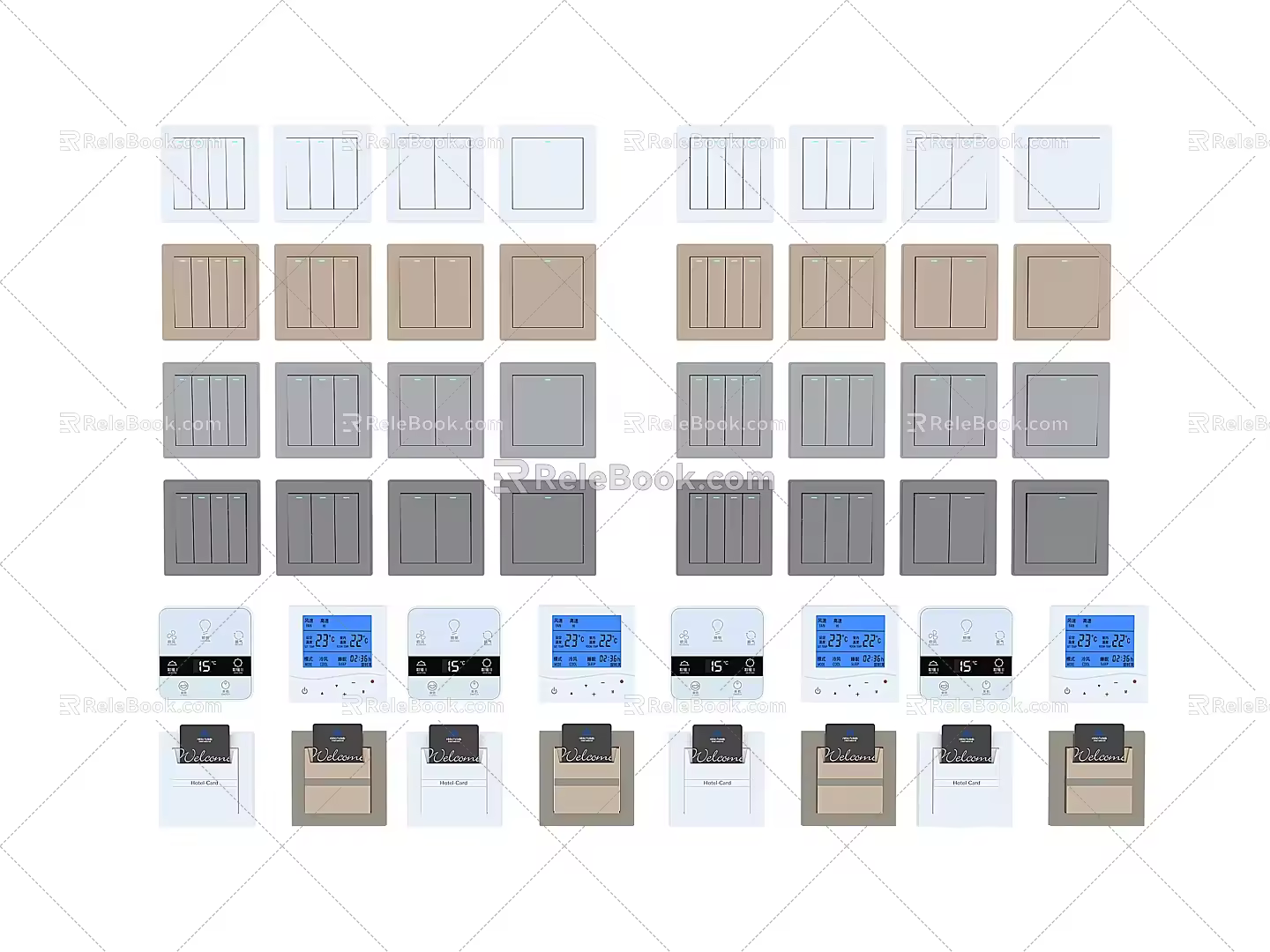 Hardware switch panel 3d model