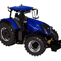 Blue Functional Tractor With Large Tires And Spacious Cab Design