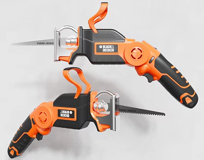 Black Decker Handheld Electric Saws In Orange And Black For Daily Use 3d model