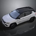 Modern White SUV Featuring Black Roof Sleek Exterior And Stylish Black Wheels