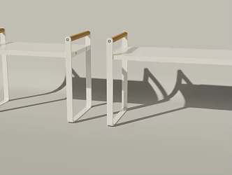 Modern telescopic frame wooden handle telescopic frame 3d model