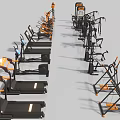 Modern Fitness Equipment With Treadmills Ellipticals And Strength Machines For Indoor Gym