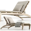 Modern Lounge Chair With Wooden Frame Woven Rattan Seat Cushion And Books On Top