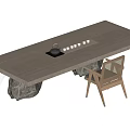 modern tea table and chair 3d model