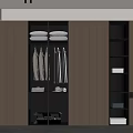 Modern Built in Wardrobe With Glass Doors Light Wood Sleek Design And Hanging Storage