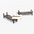 Two Rustic Wooden Bridges With Simple Plank Design And Support Posts