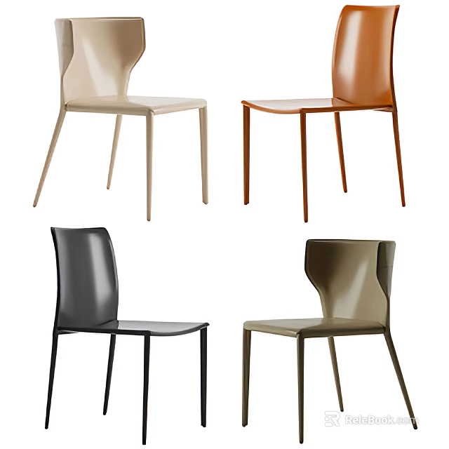 Modern Leisure Chairs in Beige Brown Black and Grey Colors with Sleek Contemporary Design 3d model 