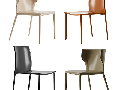 Modern Leisure Chairs in Beige Brown Black and Grey Colors with Sleek Contemporary Design 3d model