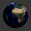 Globe Displaying Earth Surface With Blue Oceans And Green Continents