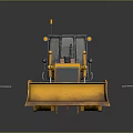 bulldozer low mode bulldozer pixel bulldozer voxel bulldozer crawler bulldozer hydraulic crawler bulldozer 3d model
