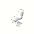 Ergonomic Modern Single Chair With Smooth Curved Lines And Minimalist Style