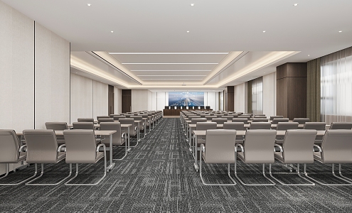 Modern conference room report hall 3d model