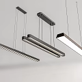 Modern Linear Pendant Lights with Slim Metal Design for Contemporary Ceiling Hanging