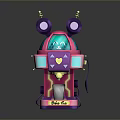 Colorful Electronic Toy Coffee Machine With Pink Purple Blue Design And Cup