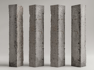 modern column cement column concrete column cement member model