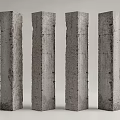 modern column cement column concrete column cement member 3d model