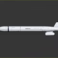 White Aerospace Missile Model With Wings And Tail Structure 3d model