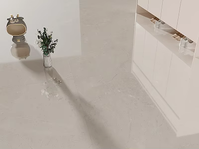 Elegant Modern Marble Sculpture Carving With Base And Decorative Plants For Interior Design 3d model