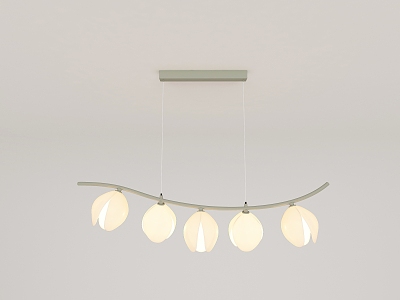 Modern Simple Cream Style Chandelier 3d model