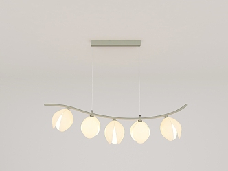 Modern Simple Cream Style Chandelier 3d model