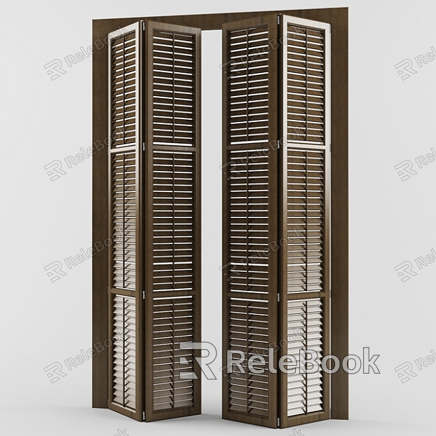 Solid Wood Shutter Door Light Luxury Bedroom Door Swing Door Baking Paint Door Interior Wooden Door Room Door European Style French Middle Black Retro Wood Grain Open Paint model