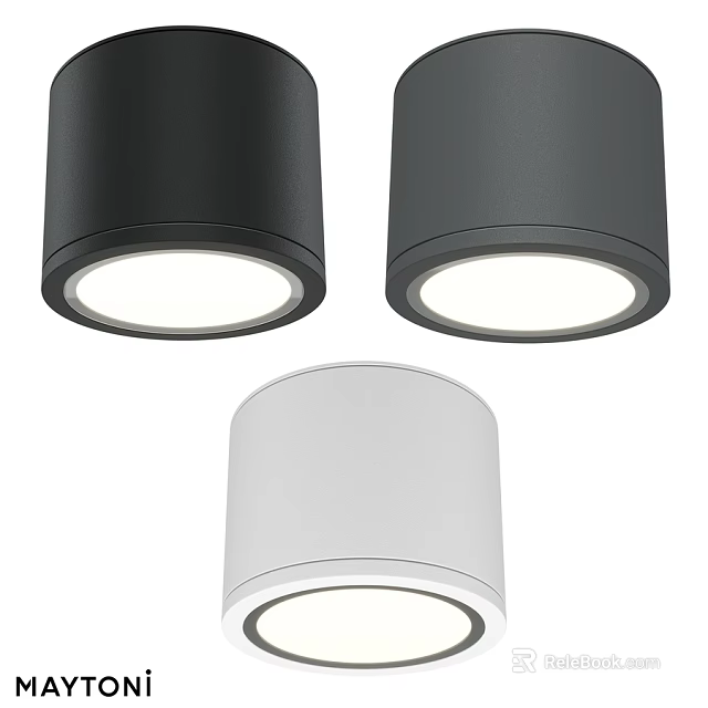 Modern Black Grey White Downlights For Indoor Ceiling Lighting Fixtures 3d model 