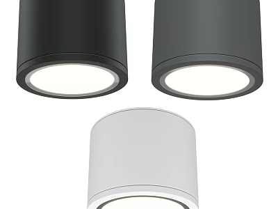 Modern Black Grey White Downlights For Indoor Ceiling Lighting Fixtures 3d model
