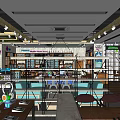 Modern Digital Store Interior Design With Electronics Display Shelves And Products 3d model