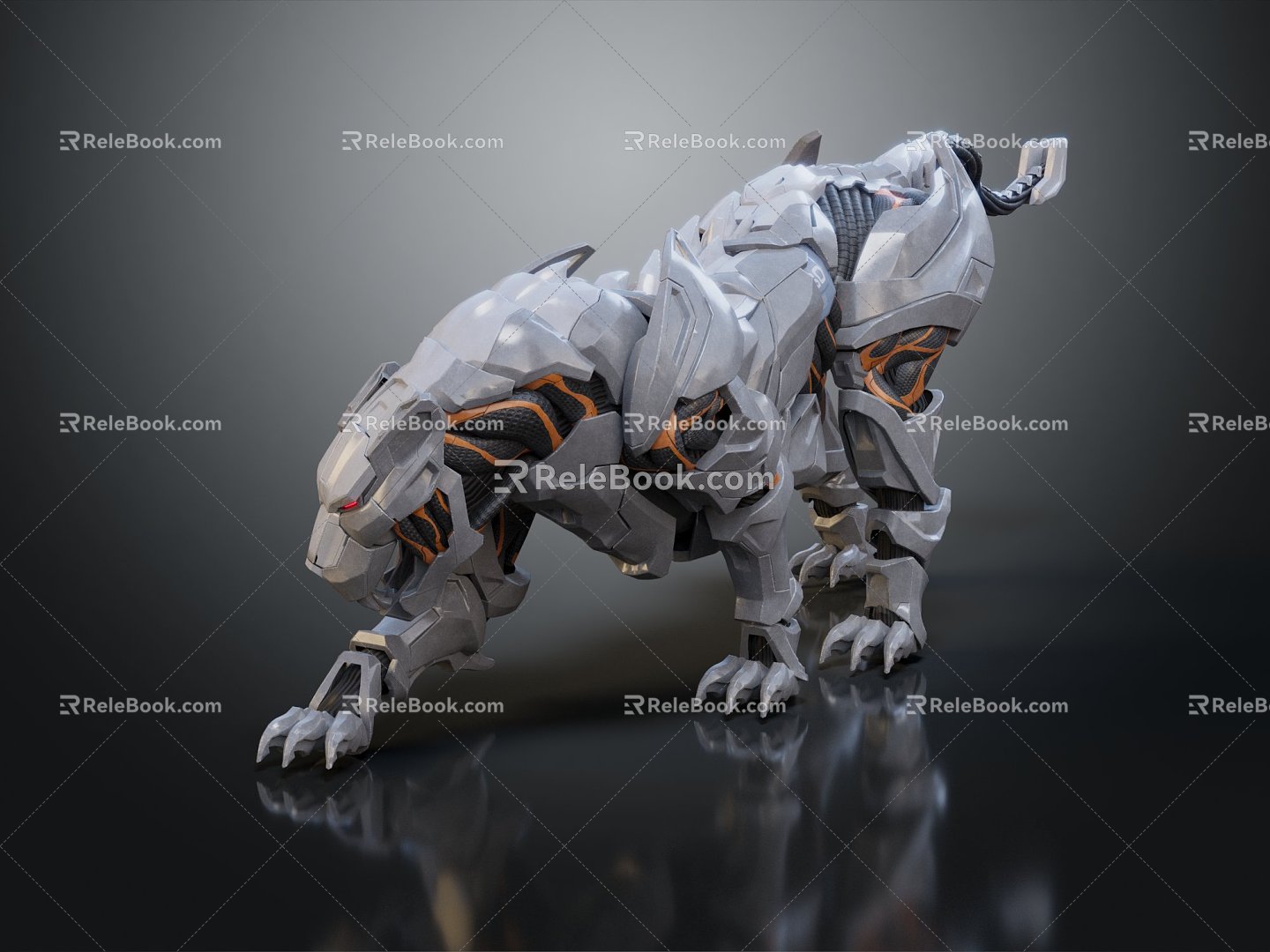 Modern Robot Mechanical Tiger Machine Tiger Mechanical Monster Machine Dinosaur 3d model