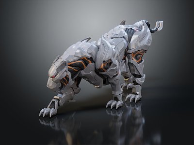 Modern Robot Mechanical Tiger Machine Tiger Mechanical Monster Machine Dinosaur model