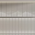 Simple Modern White Perforated Partition Wall With Upper Rectangular Lower Circular Patterns 3d model