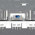 Modern Laboratory School Chemistry Laboratory Physics Laboratory Tables and Chairs Experimental Equipment 3d model