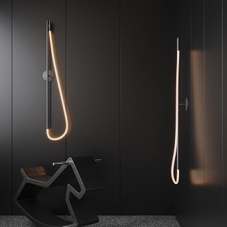 Afloyt wall lamp metal wall lamp shaped wall lamp led hose wall lamp 3d model