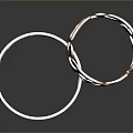 Brass Hardware Tool Rings With Intricate Patterns And Polished Surface