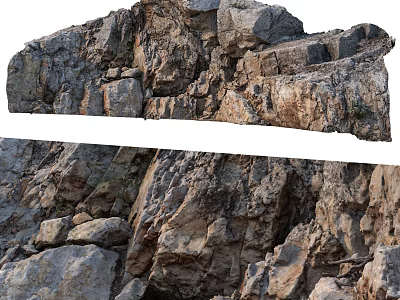 Natural Stone Garden Ornament With Rough Texture And Decorative Rock Features 3d model
