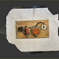 Mechanical Components Placed on Wooden Tray Featuring Red and Orange Parts