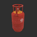 Red Industrial LPG Gas Cylinder With 15kg Net Weight And Logo