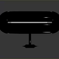 Modern Lighting Fixture Set With Gold And Silver Capsule Shaped Design And Black Square Element