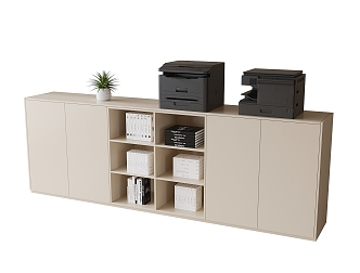 Modern file cabinet 3d model