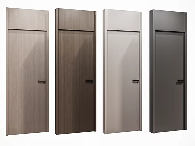 Modern Hinged Doors With Various Color Finishes For Home Interior Design 3d model