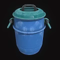 Bucket Bucket Trash Bin Plastic Bucket Broken Bucket Old Bucket Abandoned Bucket Storage Bucket Container Low Face Number Low Mold Simple Mold Game Movie Realistic 3d model