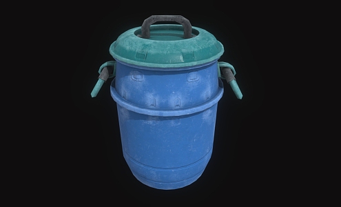 Bucket Trash Bin Plastic Bucket Broken Bucket Old Bucket Abandoned Bucket Storage Bucket Container Low Face Number Low Mold Simple Mold Game Movie Realistic 3d model