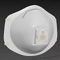 3M N95 Respirator Mask 8511 White Disposable With Yellow Ear Loops And Valve