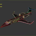 Black Space Plane With Modern Aerodynamic Wing Design And Windows