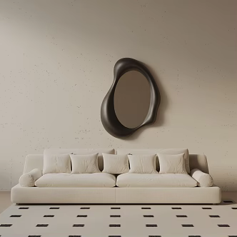 Modern three-seat sofa 3d model