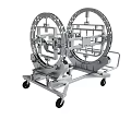 Heavy Duty Metal Frame Transport Cart With Wheels And Structural Design