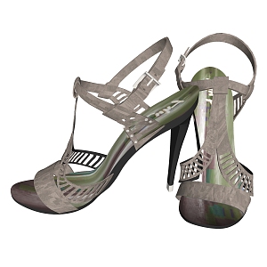 Modern high-heeled shoes 3d model